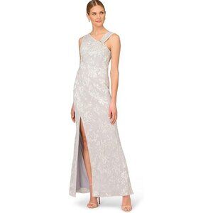 ✨✨Aidan Mattox Pleated Foil Mermaid Gown 2 NWT